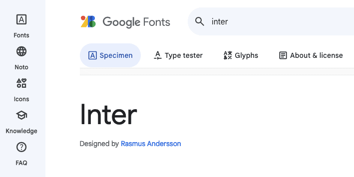 Inter Font